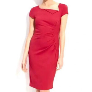 L. K. Bennett Davina Sheath Dress in Red - Size 8